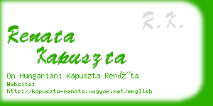 renata kapuszta business card